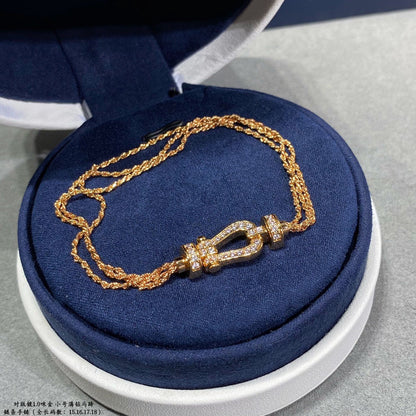 ¡®AuraJewelry¡¯FORCE SMALL HORSESHOE  DIAMOND CHAIN ROPE BRACELET