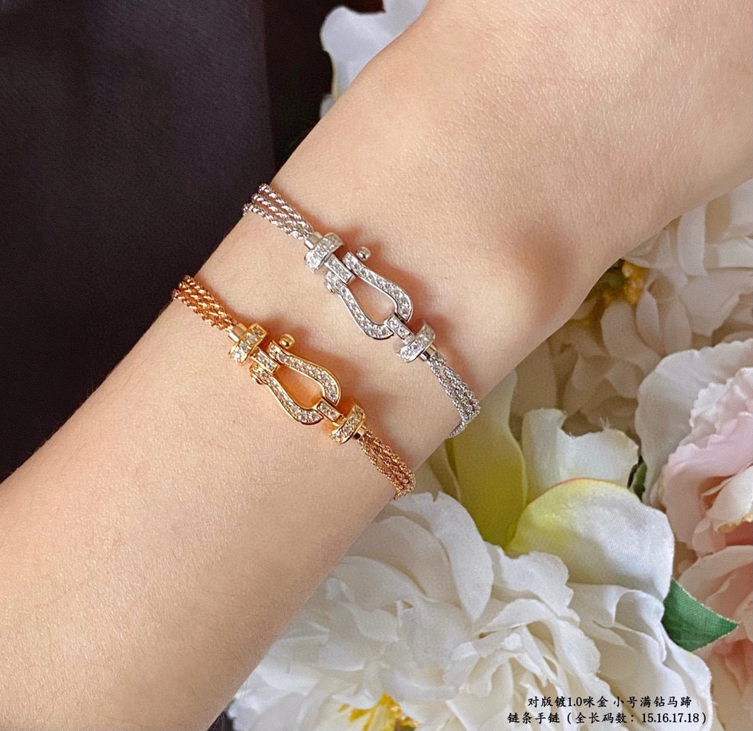 ¡®AuraJewelry¡¯FORCE SMALL HORSESHOE  DIAMOND CHAIN ROPE BRACELET
