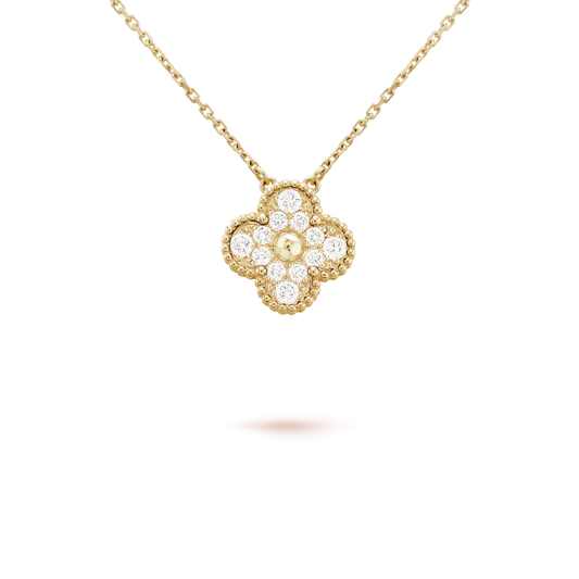 ¡®AuraJewelry¡¯CLOVER 15MM DIAMOND SINGLE FLOWER NECKLACE