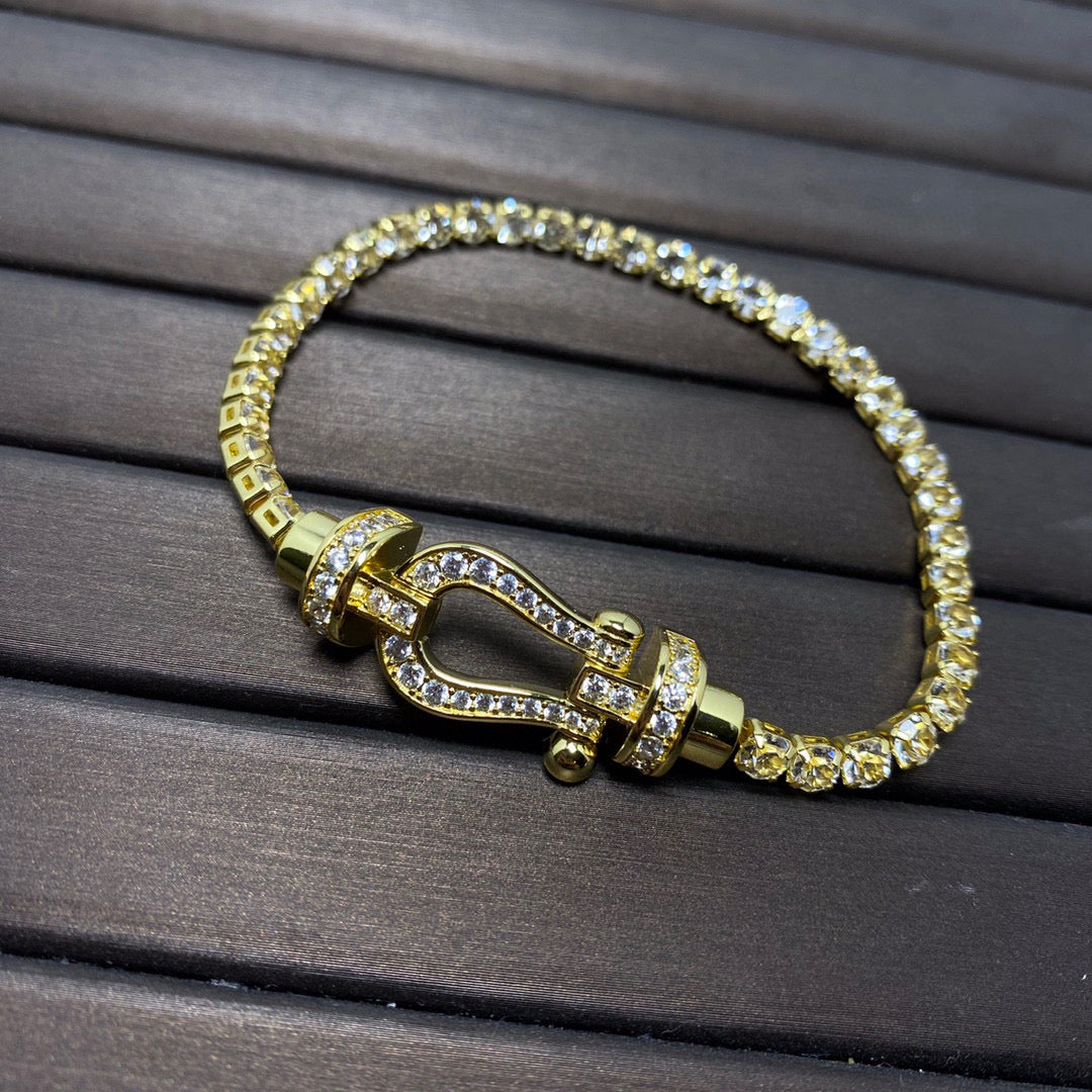 ¡®AuraJewelry¡¯FORCE  HORSESHOE  DIAMOND TENNIS BRACELET