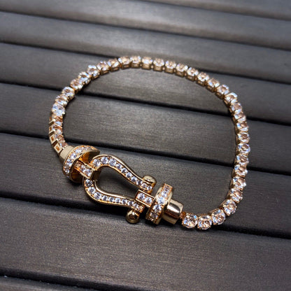 ¡®AuraJewelry¡¯FORCE  HORSESHOE  DIAMOND TENNIS BRACELET