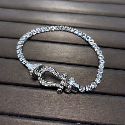 ¡®AuraJewelry¡¯FORCE  LARGE HORSESHOE FULL DIAMOND TENNIS BRACELET
