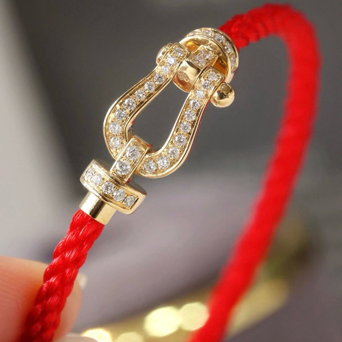 ¡®AuraJewelry¡¯FORCE LARGE HORSESHOE FULL DIAMOND BRACELET SILVER
