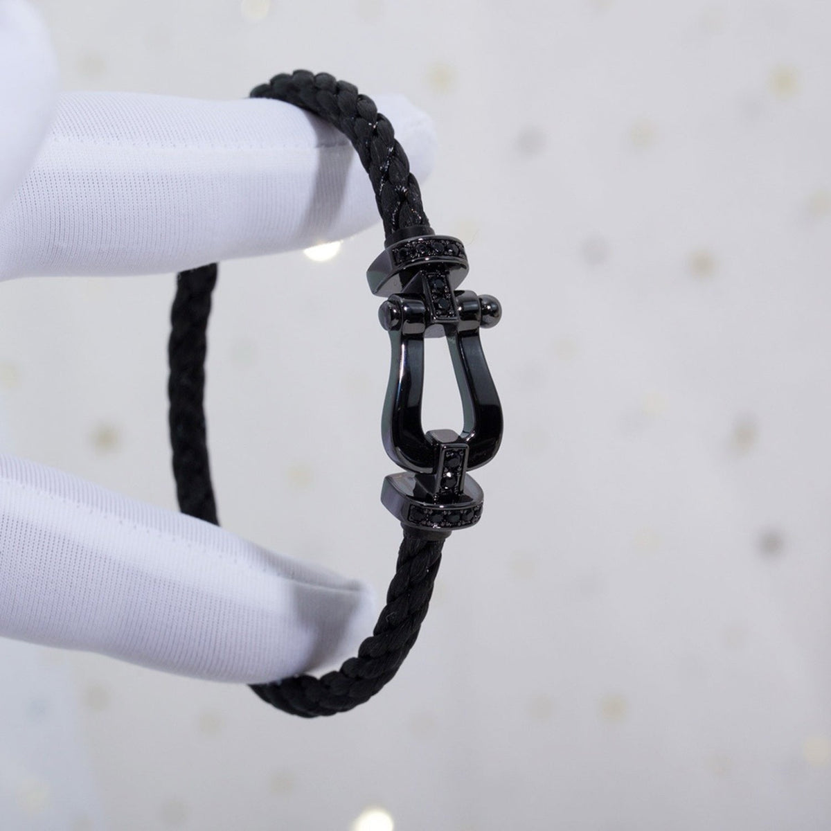 ¡®AuraJewelry¡¯FORCE LARGE SERIES HORSESHOE BLACK SAMURAI BRACELET