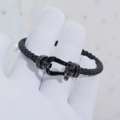 ¡®AuraJewelry¡¯FORCE LARGE SERIES HORSESHOE BLACK SAMURAI BRACELET