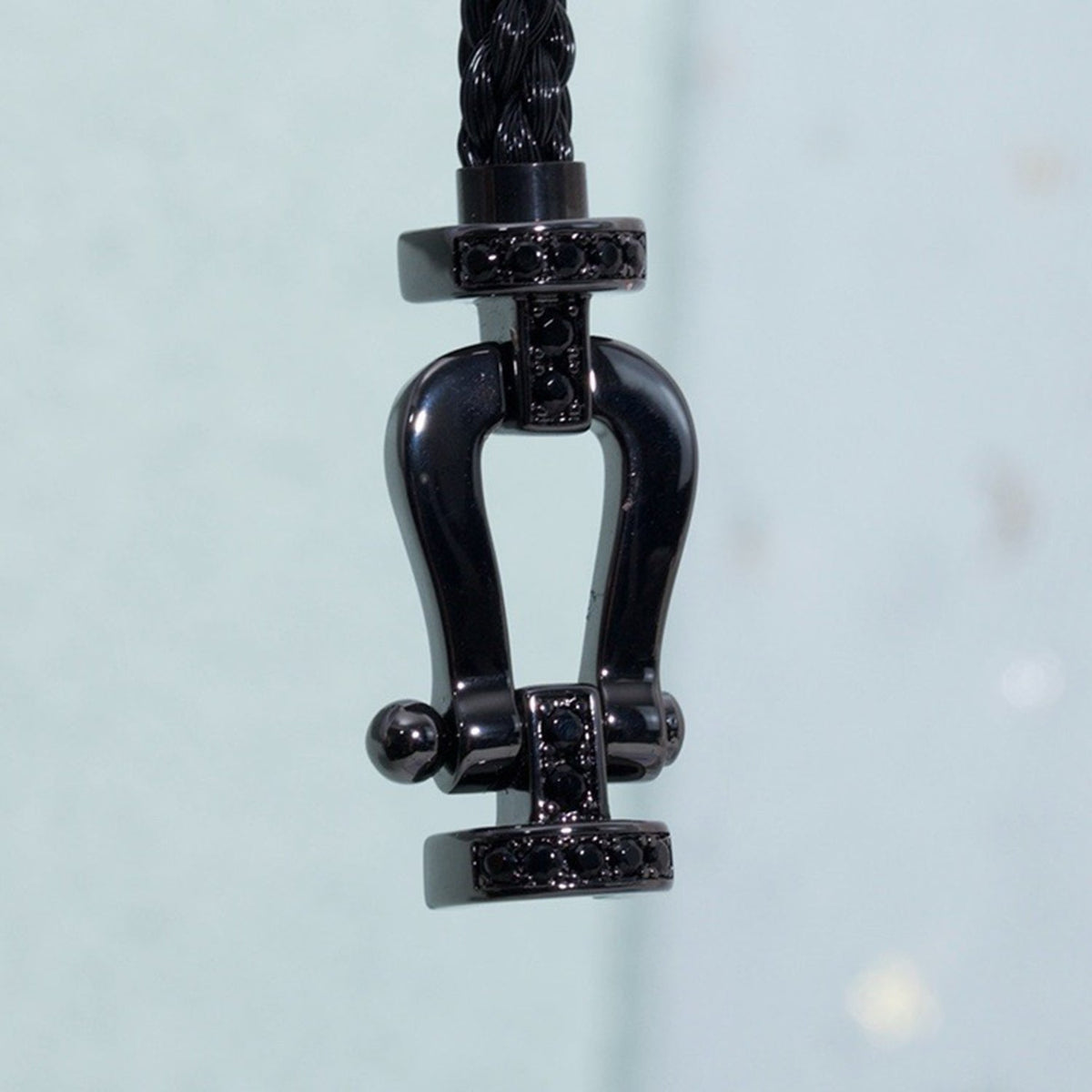 ¡®AuraJewelry¡¯FORCE LARGE SERIES HORSESHOE BLACK SAMURAI BRACELET
