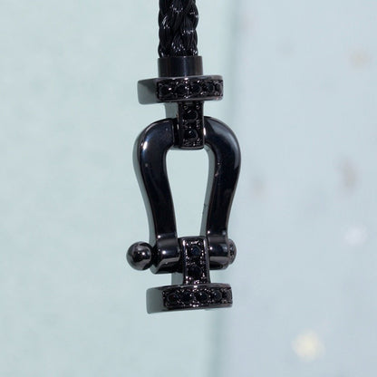 ¡®AuraJewelry¡¯FORCE LARGE SERIES HORSESHOE BLACK SAMURAI BRACELET