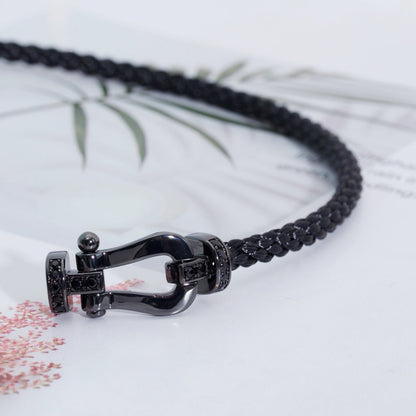 ¡®AuraJewelry¡¯FORCE LARGE SERIES HORSESHOE BLACK SAMURAI BRACELET