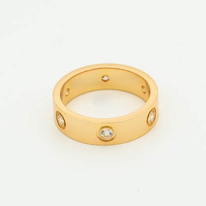 ¡®AuraJewelry¡¯LOVE RING 5.5MM 6 DIAMONDS PINK GOLD