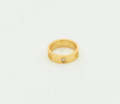 ¡®AuraJewelry¡¯LOVE RING 5.5MM 3 DIAMONDS GOLD