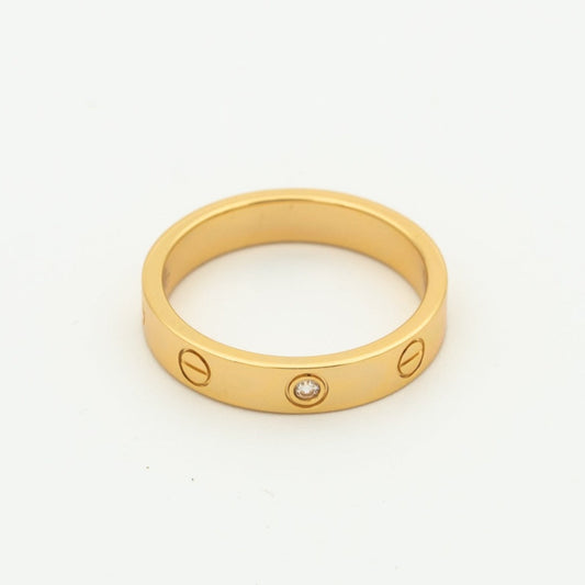 ¡®AuraJewelry¡¯LOVE RING 4MM 1 DIAMOND PINK GOLD