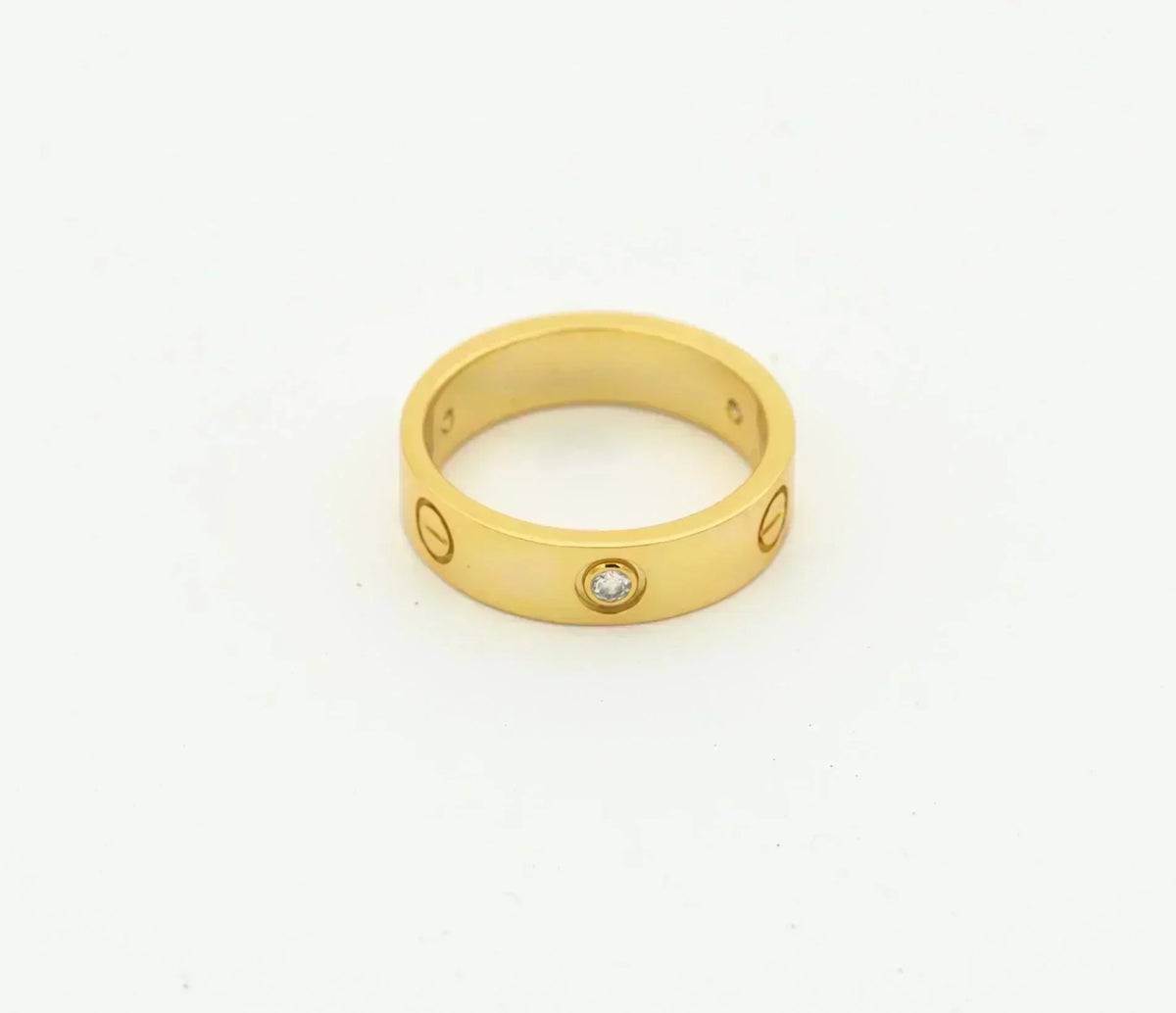 ¡®AuraJewelry¡¯LOVE RING 4MM 1 DIAMOND GOLD