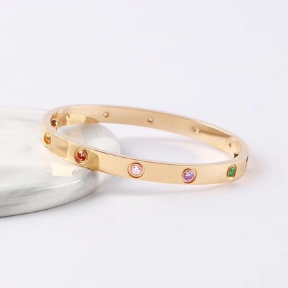 [AuraJewelry]2026 RAINBOW LOVE BRACELET 6.1MM  10 DIAMONDS