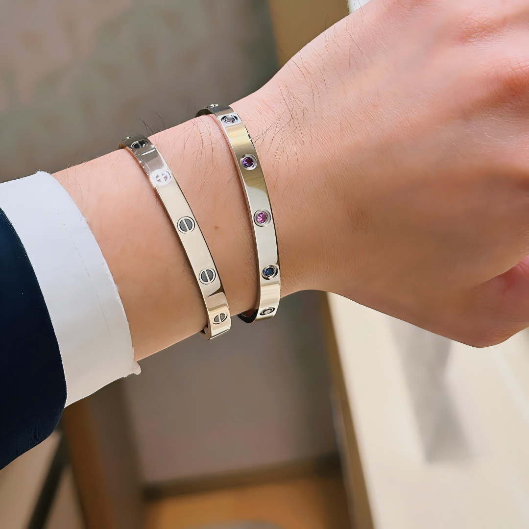 [AuraJewelry]2026 RAINBOW LOVE BRACELET 6.1MM  10 DIAMONDS