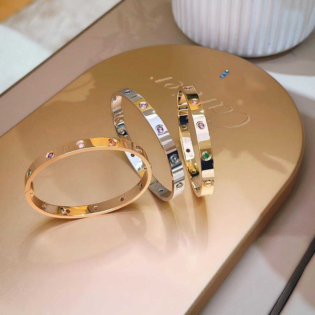 [AuraJewelry]2026 RAINBOW LOVE BRACELET 6.1MM  10 DIAMONDS