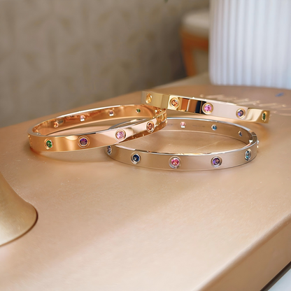 [AuraJewelry]2026 RAINBOW LOVE BRACELET 6.1MM  10 DIAMONDS