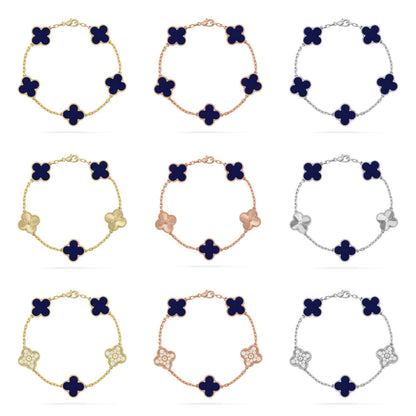 [AuraJewelry]New CLOVER 5 MOTIF LAPIS LAZULI BRACELET COLLECTION