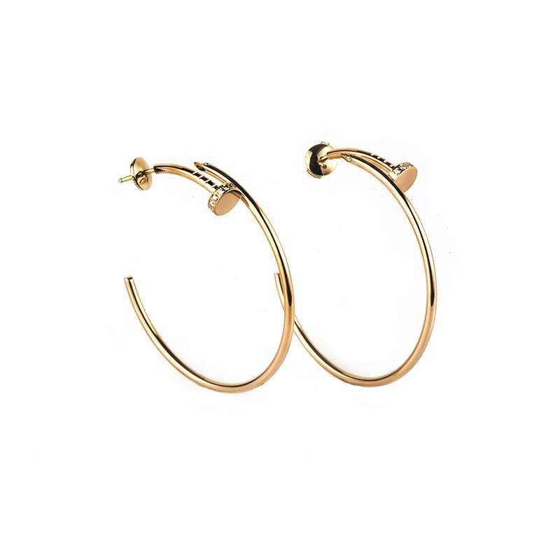 ¡®AuraJewelry¡¯JUSTE EARRINGS GOLD DIAMONDS 1.8MM