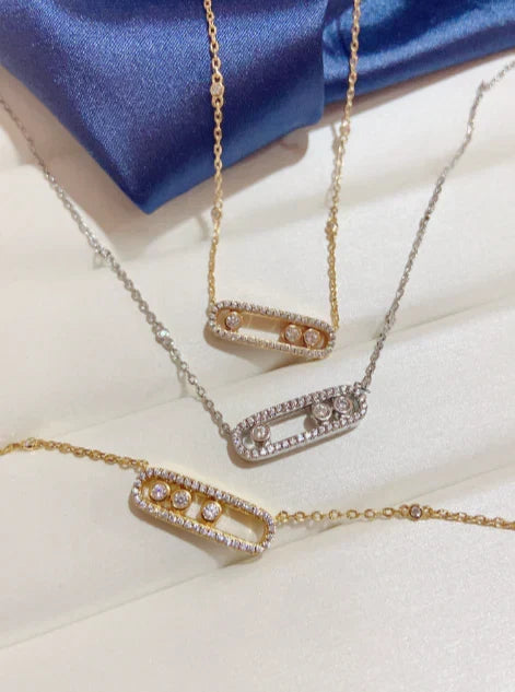 [AuraJewelry] MK MOVE FULL DIAMOND NECKLACE
