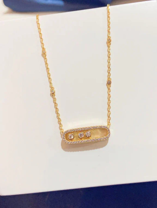 [AuraJewelry] MK MOVE FULL DIAMOND NECKLACE