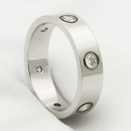 ¡®AuraJewelry¡¯LOVE RING 5.5MM 6 DIAMONDS SILVER