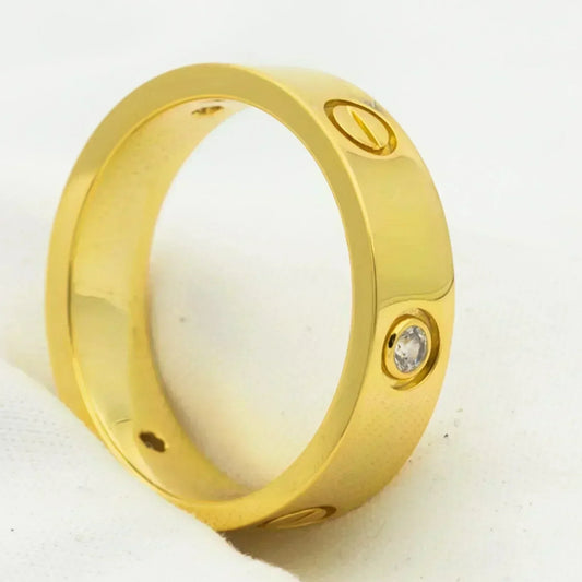 ¡®AuraJewelry¡¯LOVE RING 5.5MM 3 DIAMONDS GOLD