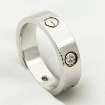 ¡®AuraJewelry¡¯LOVE RING 5.5MM 3 DIAMONDS SILVER