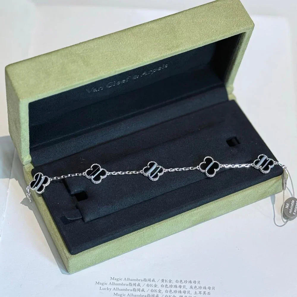 [AuraJewelry]New  CLOVER 5 MOTIF PULSAR STONE BRACELET COLLECTION