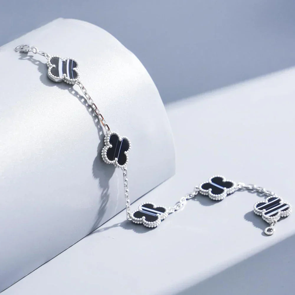 [AuraJewelry]New  CLOVER 5 MOTIF PULSAR STONE BRACELET COLLECTION