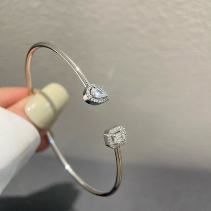 [AuraJewelry]JONC FLEX MY TWIN TOI & MOI SILVER DIAMOND BRACELET