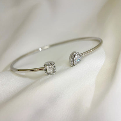 [AuraJewelry]JONC FLEX MY TWIN TOI & MOI SILVER DIAMOND BRACELET