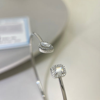 [AuraJewelry]JONC FLEX MY TWIN TOI & MOI SILVER DIAMOND BRACELET