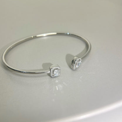 [AuraJewelry]JONC FLEX MY TWIN TOI & MOI SILVER DIAMOND BRACELET
