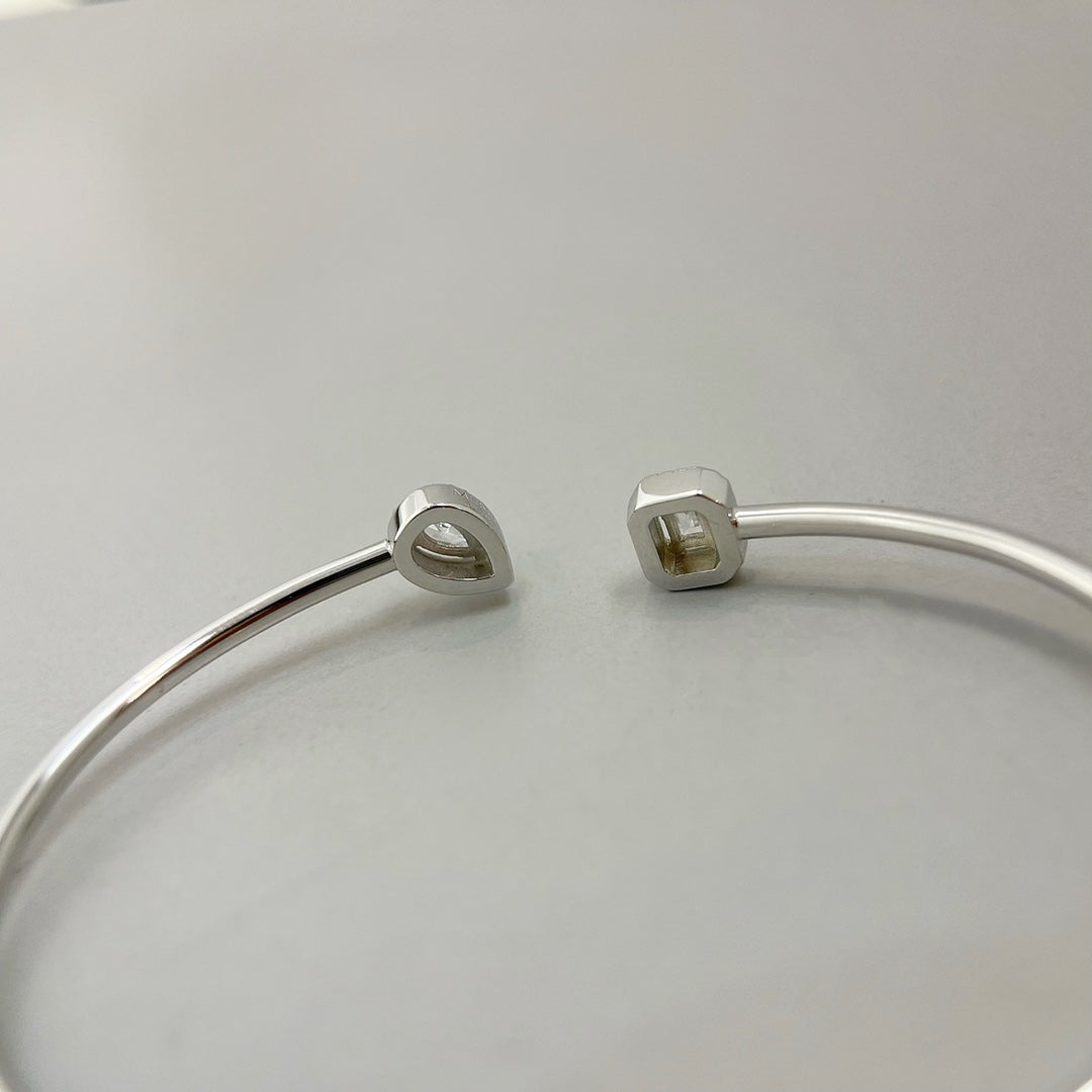 [AuraJewelry]JONC FLEX MY TWIN TOI & MOI SILVER DIAMOND BRACELET