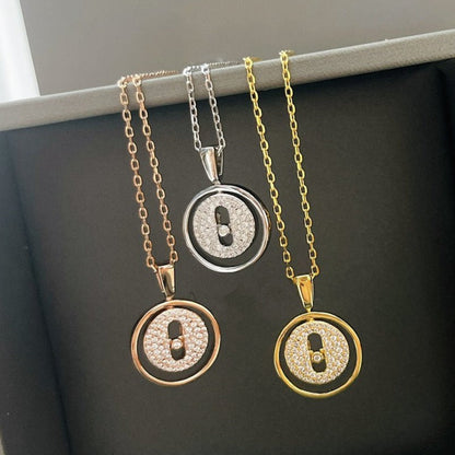 [AuraJewelry]LUCKY MOVER PM PAVED NECKLACE