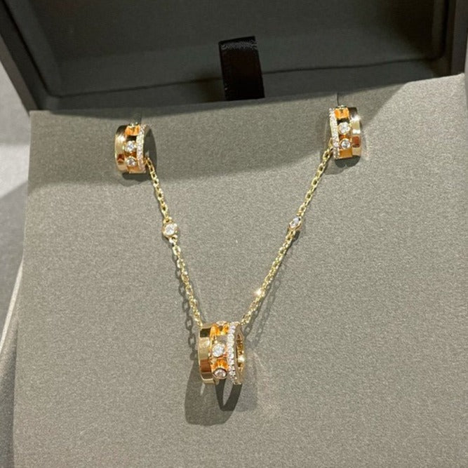 [AuraJewelry]CHAIN MOVE ROMANE PEDAND NECKLACE