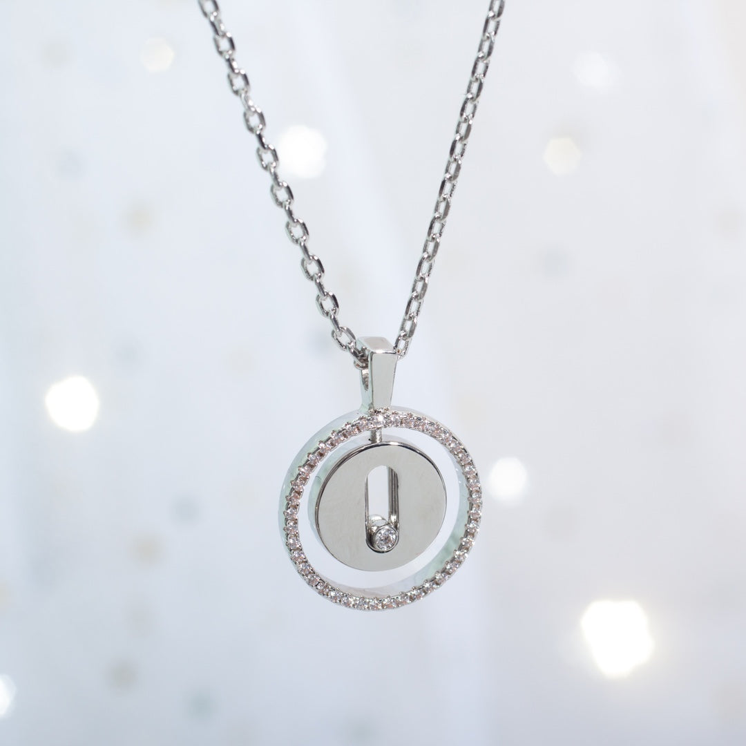 [AuraJewelry]LUCKY MOVE PM NECKLACE SILVER DIAMOND