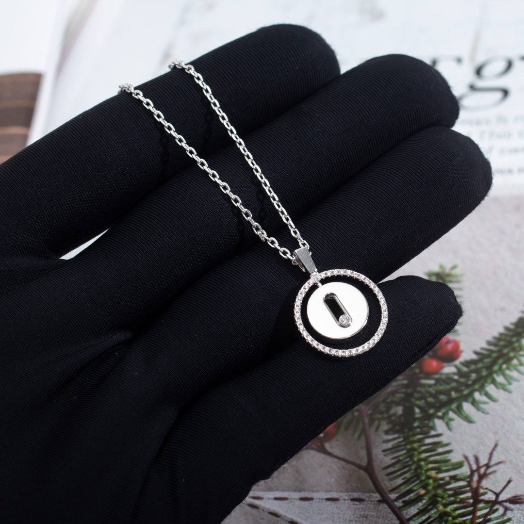 [AuraJewelry]LUCKY MOVE PM NECKLACE SILVER DIAMOND