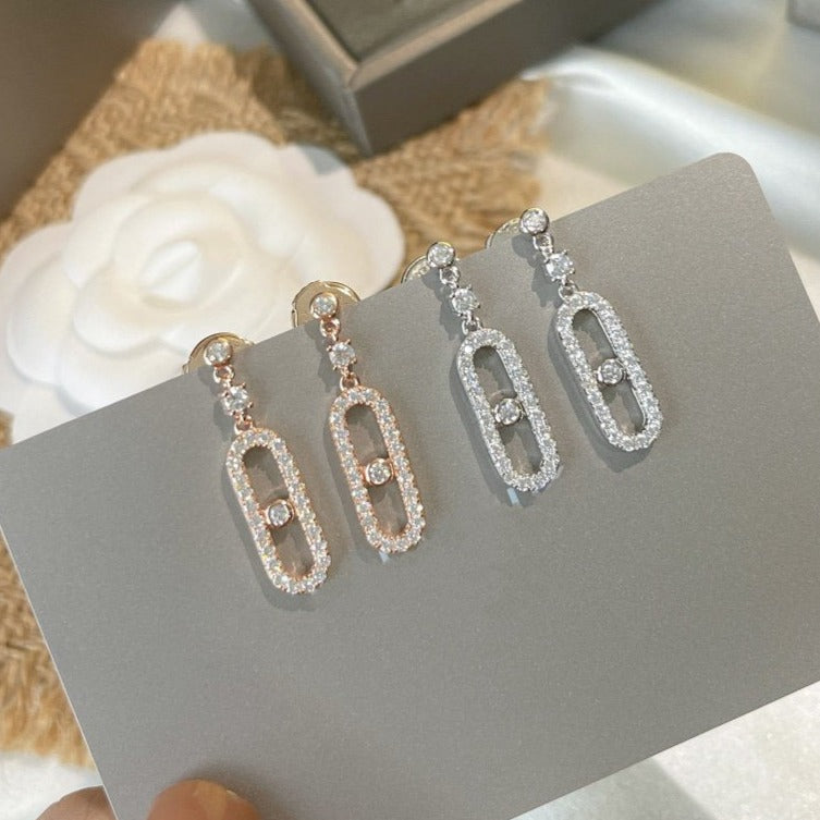 [AuraJewelry]DORMEUSES MOVE UNO DIAMOND EARRINGS