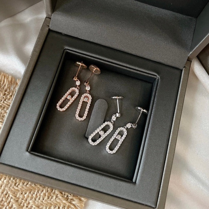 [AuraJewelry]DORMEUSES MOVE UNO DIAMOND EARRINGS
