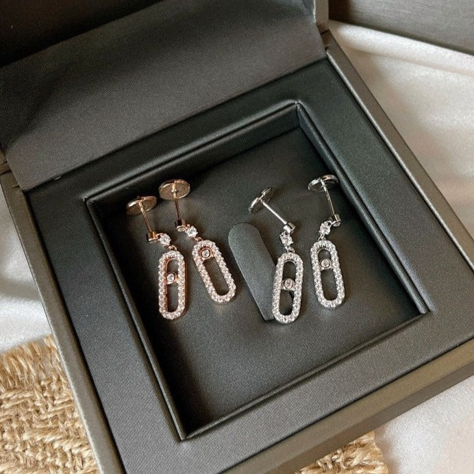 [AuraJewelry]DORMEUSES MOVE UNO DIAMOND EARRINGS