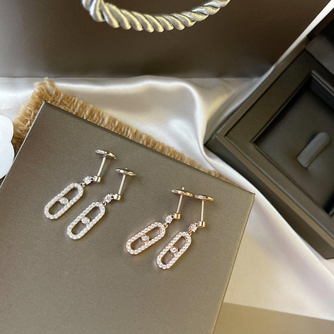 [AuraJewelry]DORMEUSES MOVE UNO DIAMOND EARRINGS