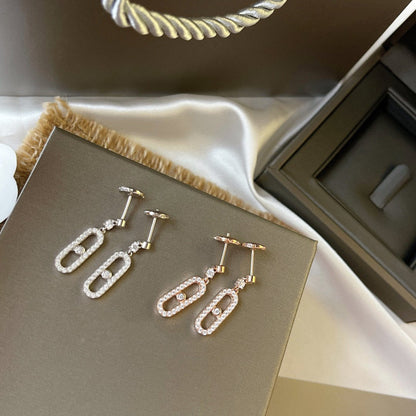 [AuraJewelry]DORMEUSES MOVE UNO DIAMOND EARRINGS