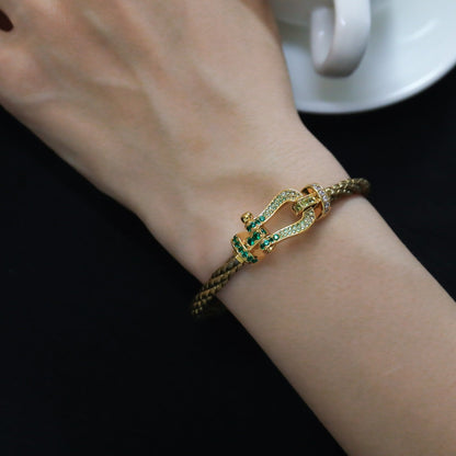 ¡®AuraJewelry¡¯FORCE 10 GOLD GREEN DIAMOND PAVED