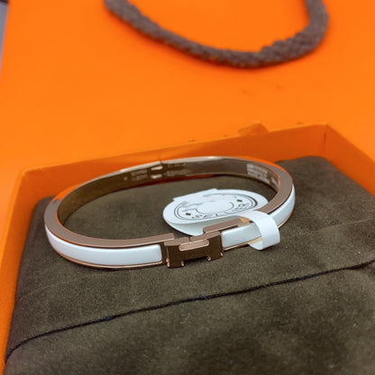 ¡®AuraJewelry¡¯CLASSIC HM CLIC WHITE 8MM ENAMEL BRACELET