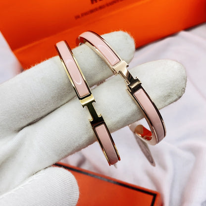 ¡®AuraJewelry¡¯CLASSIC HM CLIC  PINK 8MM ENAMEL BRACELET