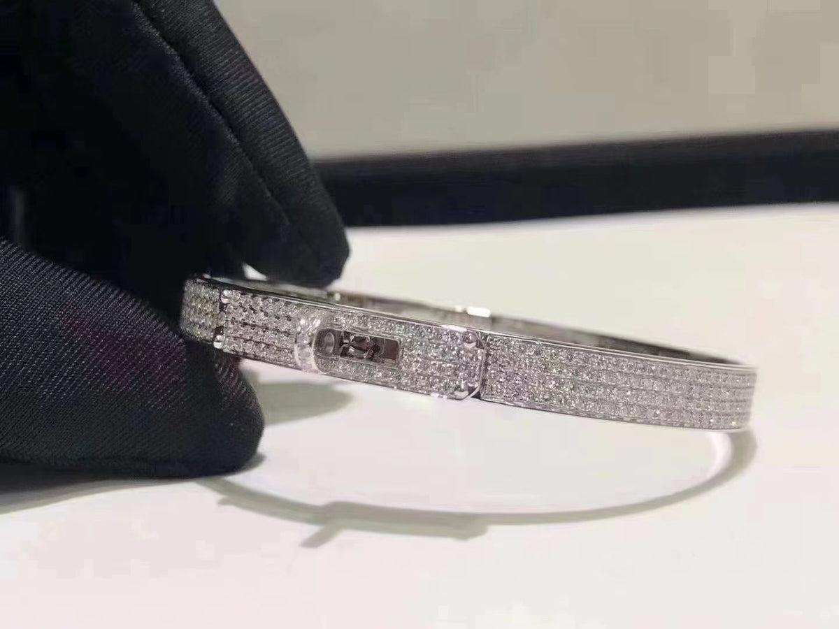 ¡®AuraJewelry¡¯HM KELLY BRACELET IN SILVER AND FULL PAVE DIAMOND