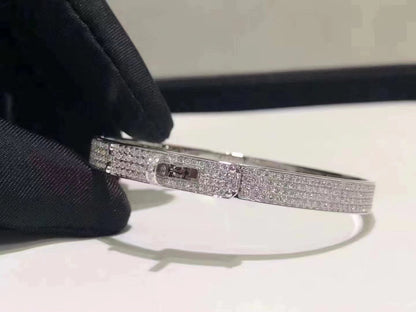 ¡®AuraJewelry¡¯HM KELLY BRACELET IN SILVER AND FULL PAVE DIAMOND