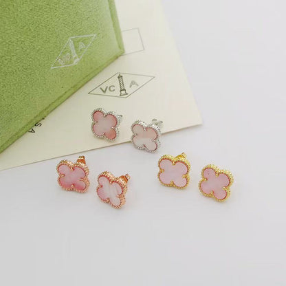 [AuraJewelry]Clover Mini Pink Earrings