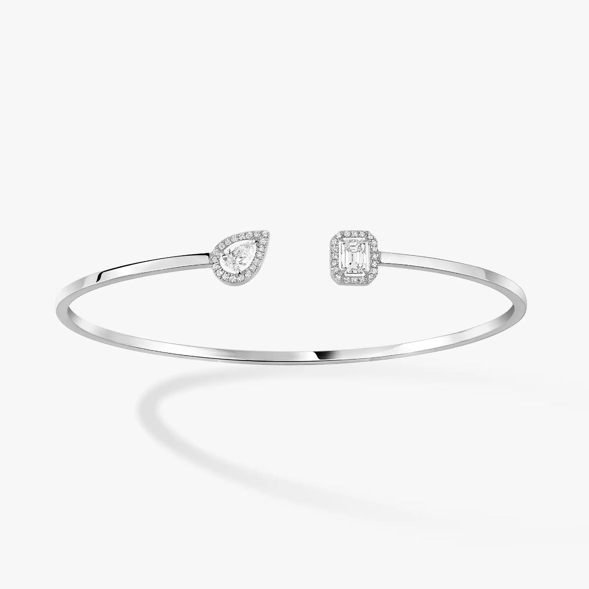 [AuraJewelry]JONC FLEX MY TWIN TOI & MOI SILVER DIAMOND BRACELET